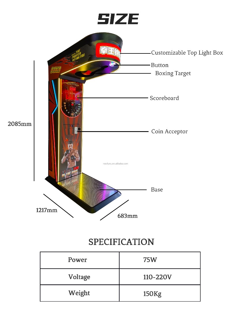 Münzbetriebener Boxautomat für – Boxing Machine Arcade Bewertung und Preis